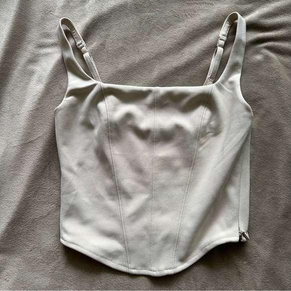 Abercrombie & Fitch cream corset style top NWT - Picture 1 of 4